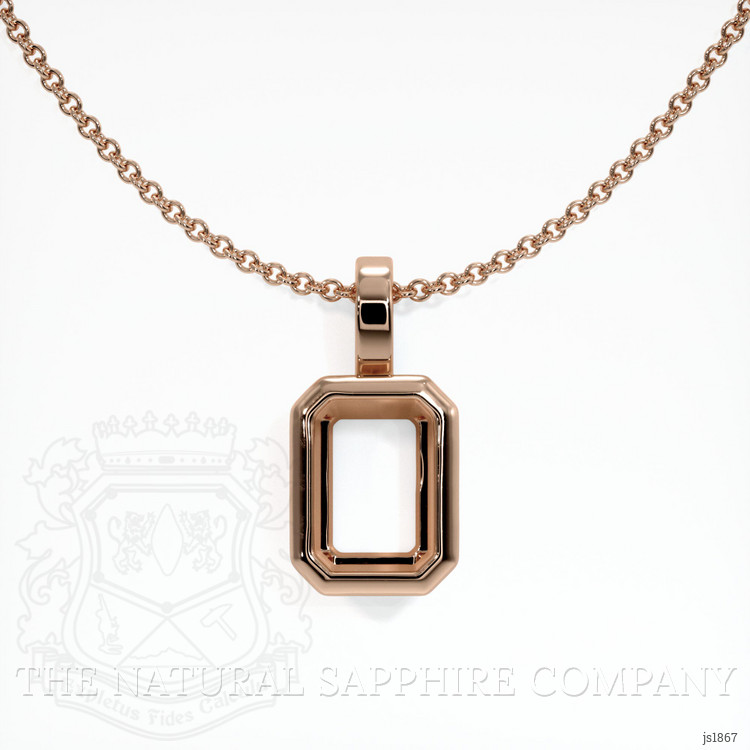 14K Rose Gold Bezel Pendant Setting