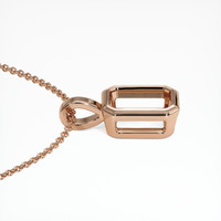 14K Rose Gold Bezel Pendant Setting Image