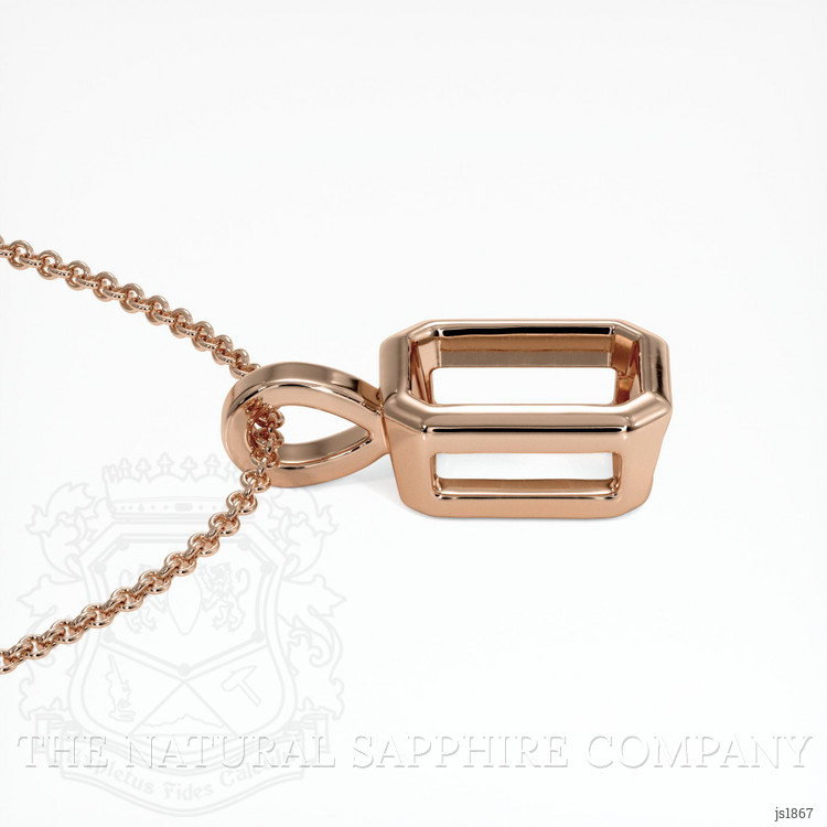 14K Rose Gold Bezel Pendant Setting