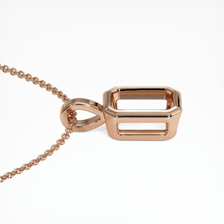 14K Rose Gold Bezel Pendant Setting
