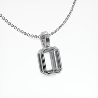10K White Gold Bezel Pendant Setting Image