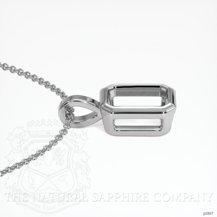 10K White Gold Bezel Pendant Setting