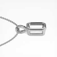 18K White Gold Bezel Pendant Setting Image