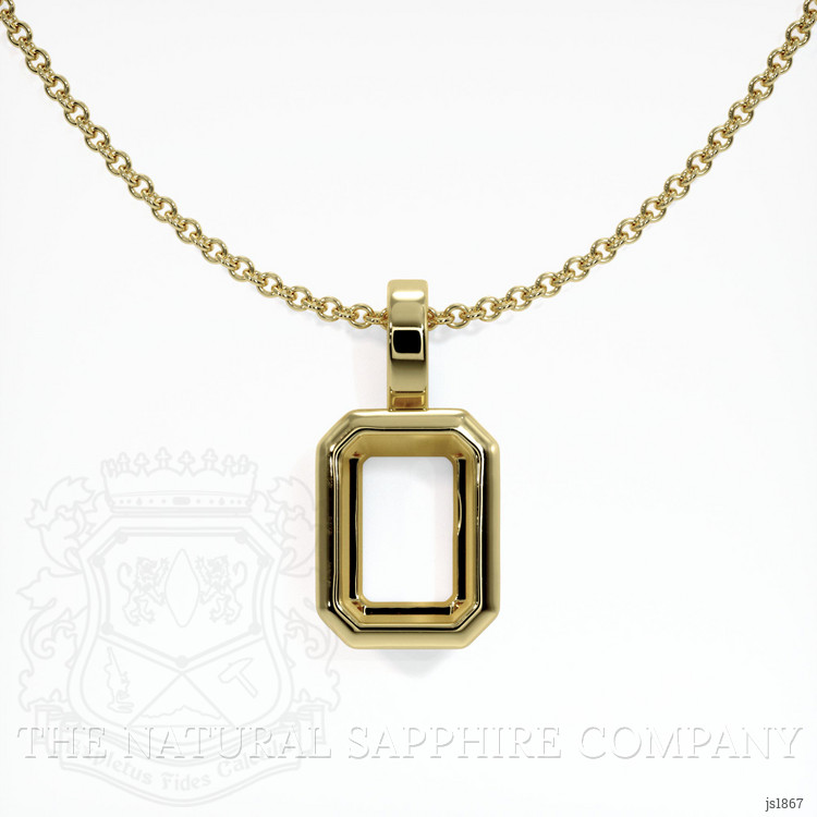10K Yellow Gold Bezel Pendant Setting