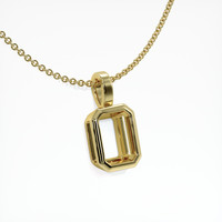10K Yellow Gold Bezel Pendant Setting Image