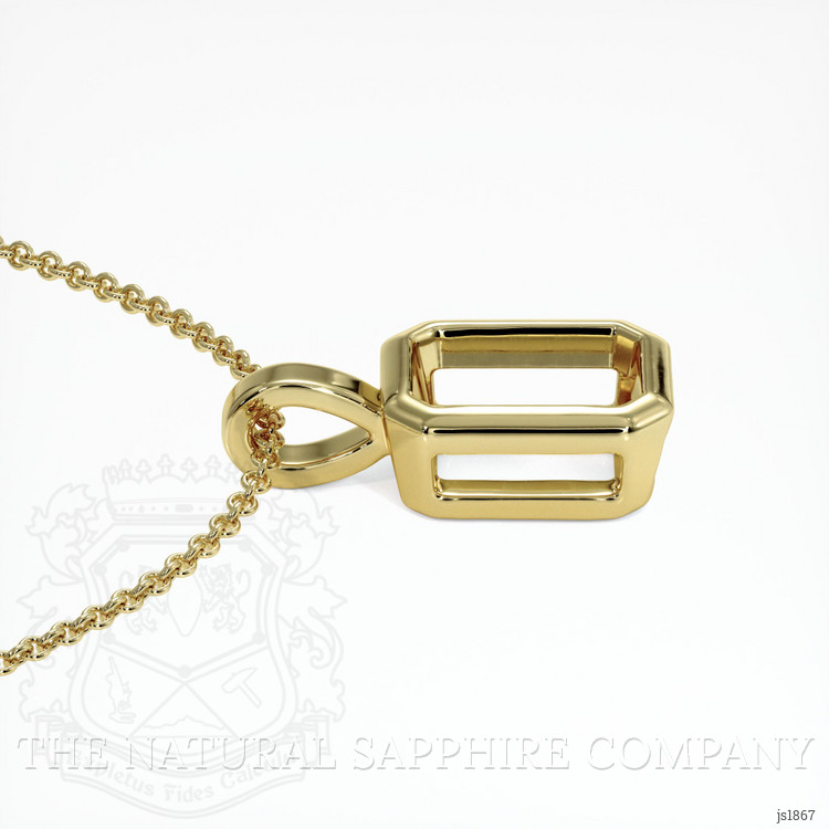 10K Yellow Gold Bezel Pendant Setting