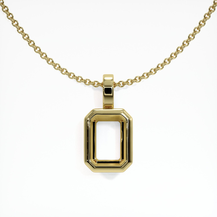 14K Yellow Gold Bezel Pendant Setting