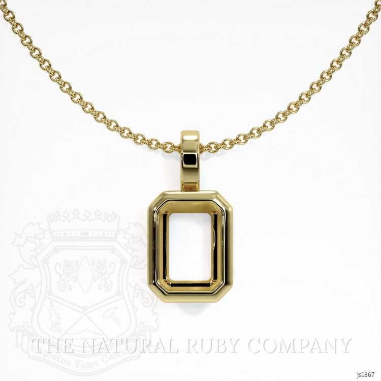 14K Yellow Gold Bezel Pendant Setting