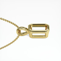 18K Yellow Gold Bezel Pendant Setting Image
