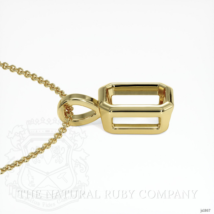 18K Yellow Gold Bezel Pendant Setting