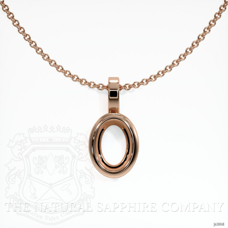 14K Rose Gold Bezel Pendant Setting