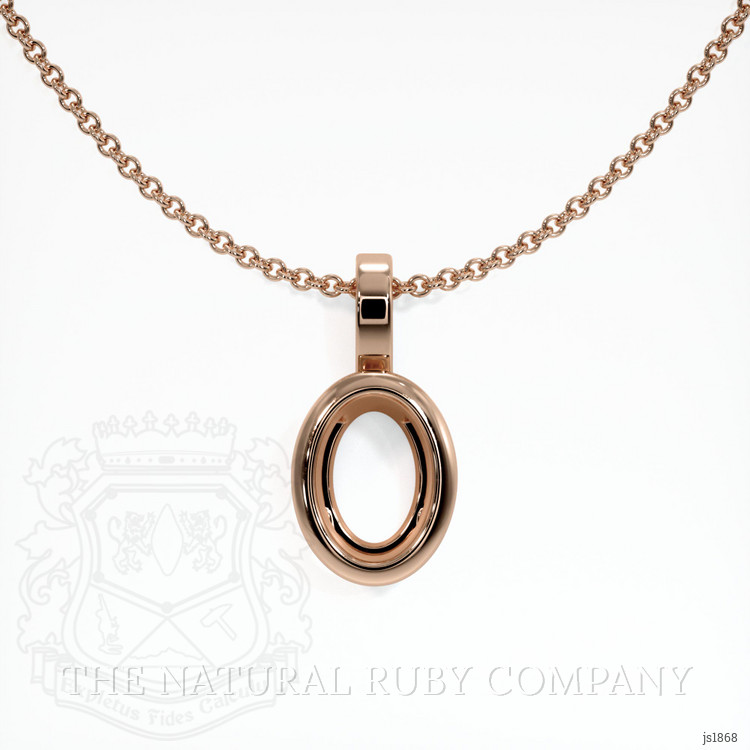 14K Rose Gold Bezel Pendant Setting