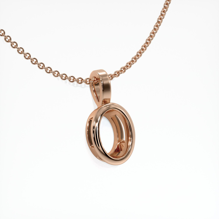 14K Rose Gold Bezel Pendant Setting
