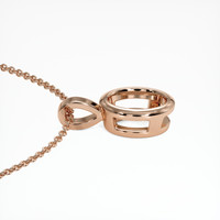 14K Rose Gold Bezel Pendant Setting Image