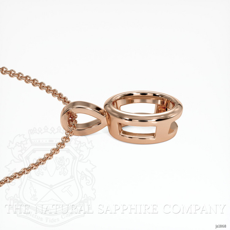 14K Rose Gold Bezel Pendant Setting