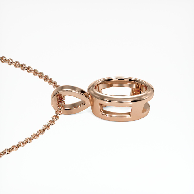 14K Rose Gold Bezel Pendant Setting