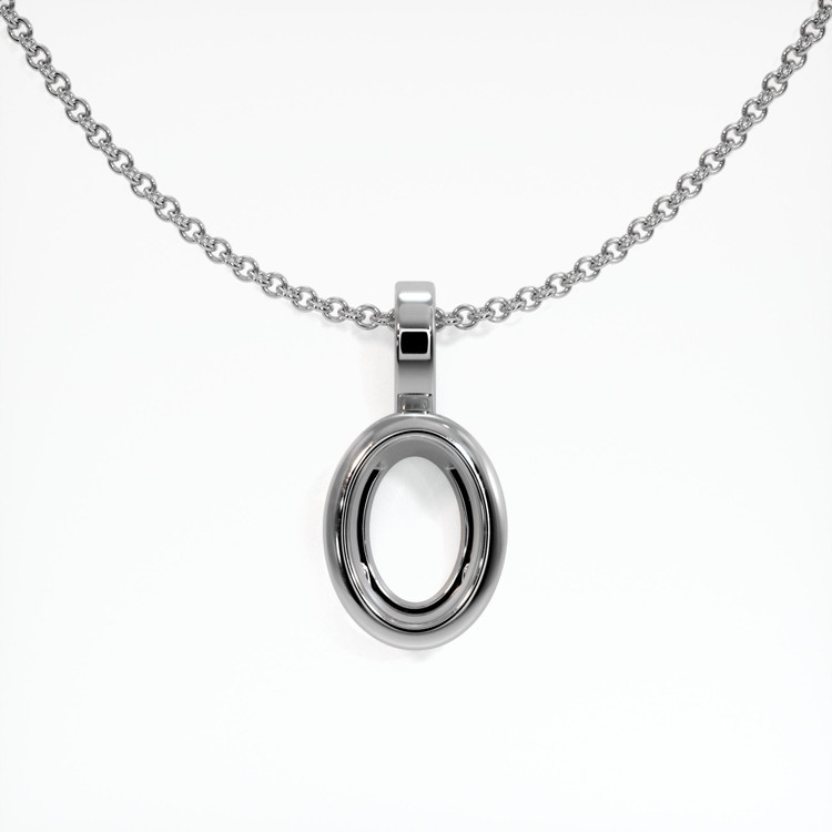10K White Gold Bezel Pendant Setting