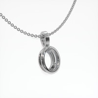 10K White Gold Bezel Pendant Setting Image