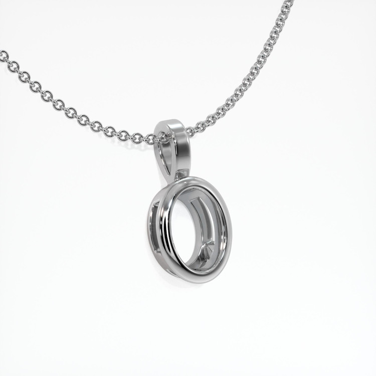 10K White Gold Bezel Pendant Setting