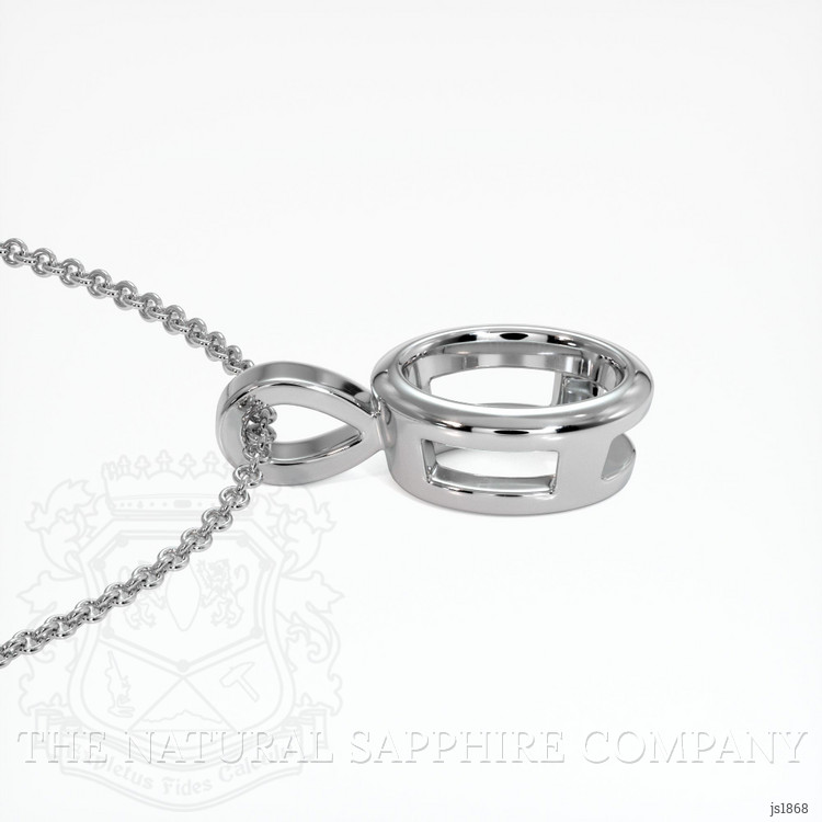 10K White Gold Bezel Pendant Setting
