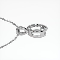 18K White Gold Bezel Pendant Setting Image