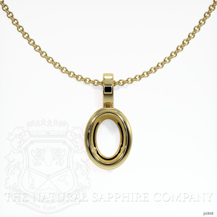 10K Yellow Gold Bezel Pendant Setting