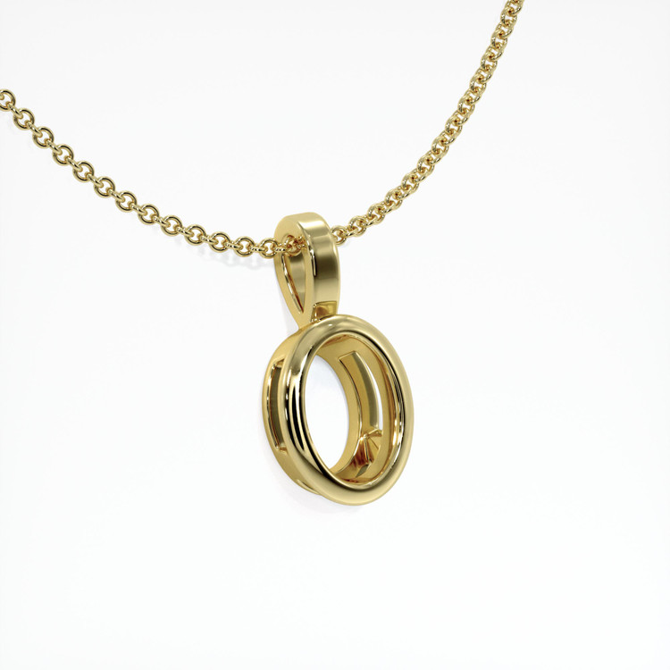 10K Yellow Gold Bezel Pendant Setting