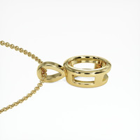 10K Yellow Gold Bezel Pendant Setting Image