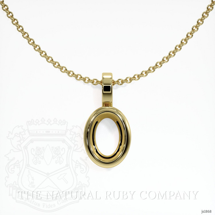 14K Yellow Gold Bezel Pendant Setting