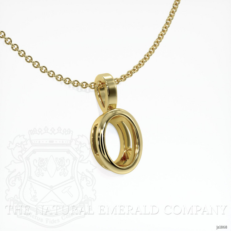 18K Yellow Gold Bezel Pendant Setting