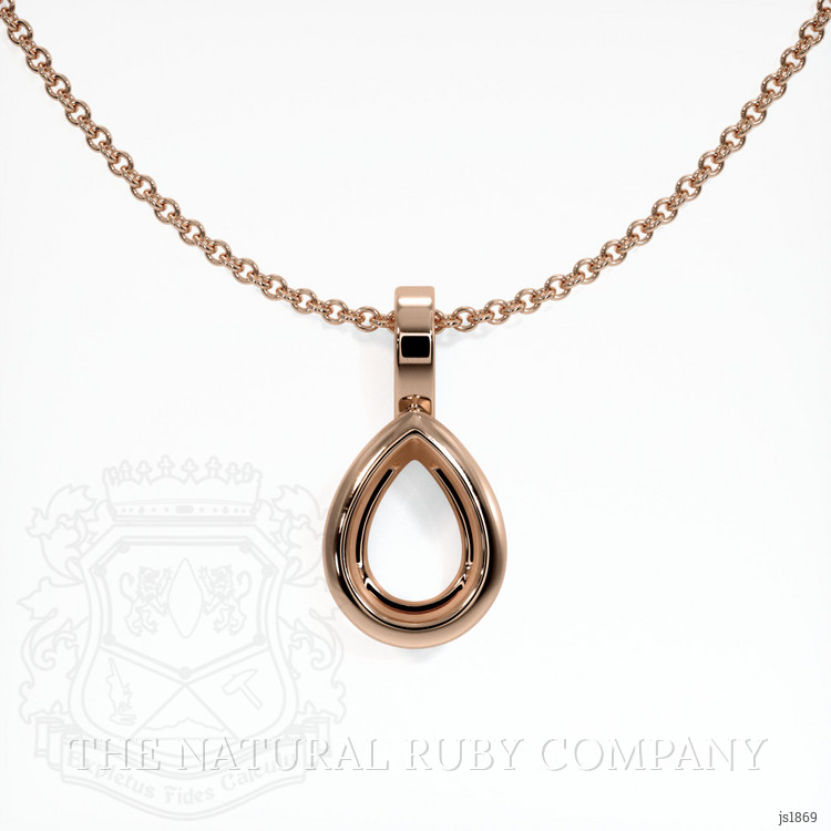 14K Rose Gold Bezel Pendant Setting
