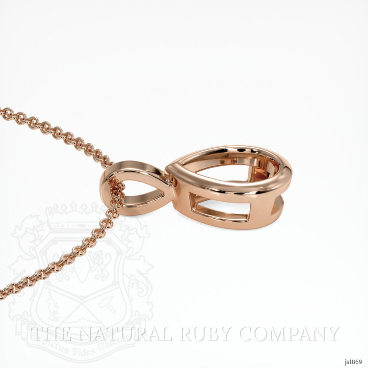 14K Rose Gold Bezel Pendant Setting