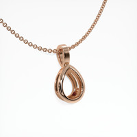 18K Rose Gold Bezel Pendant Setting Image