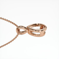 18K Rose Gold Bezel Pendant Setting Image