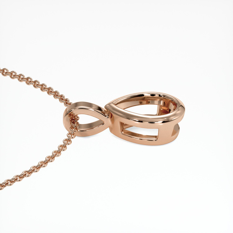 18K Rose Gold Bezel Pendant Setting