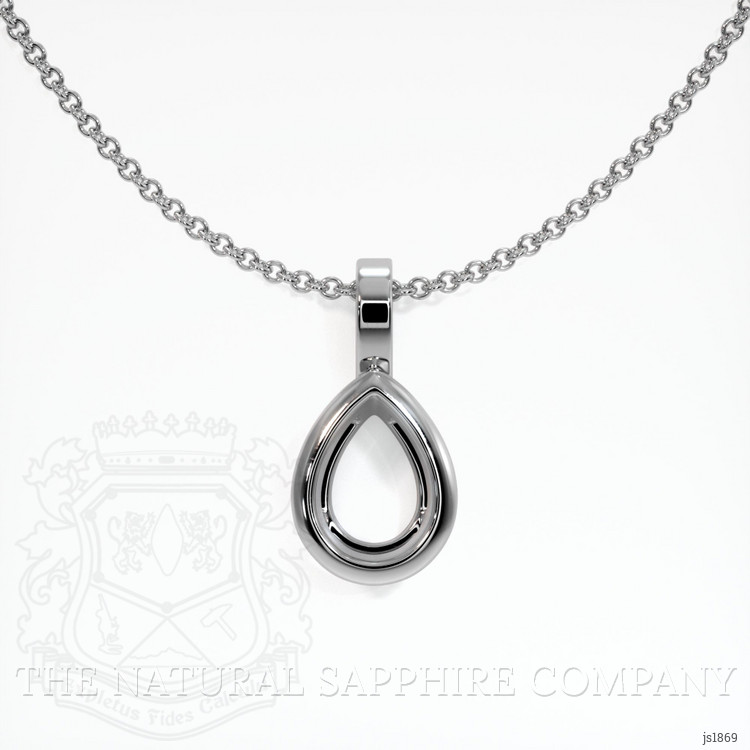 10K White Gold Bezel Pendant Setting