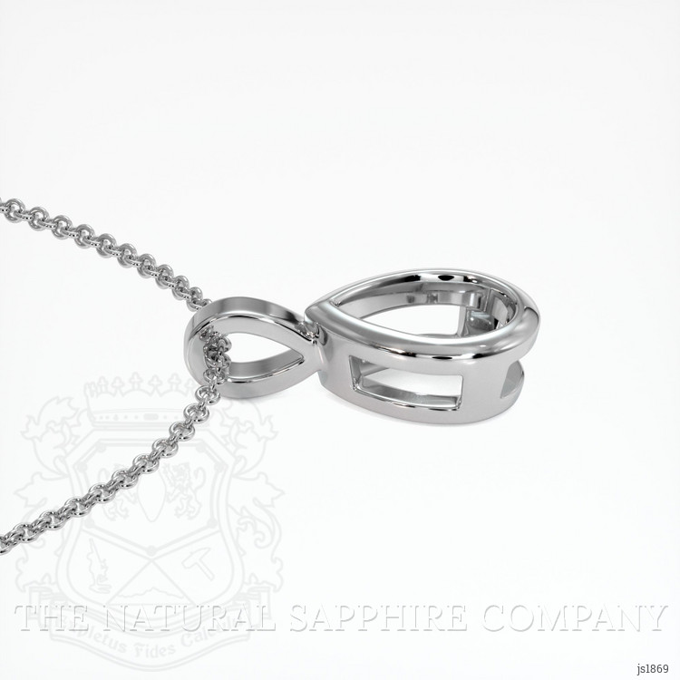 10K White Gold Bezel Pendant Setting