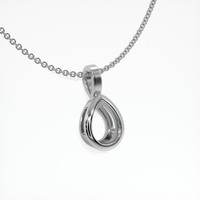 14K White Gold Bezel Pendant Setting Image