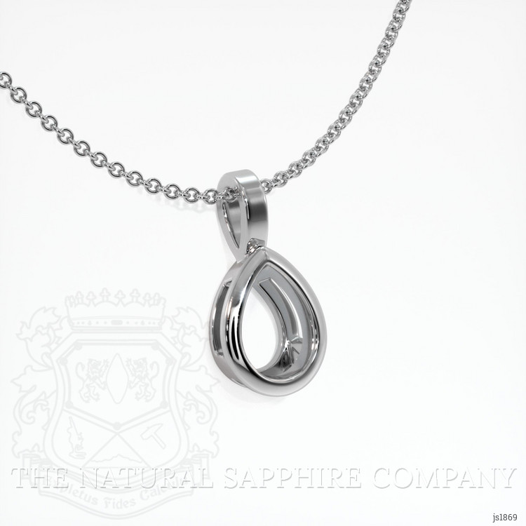 18K White Gold Bezel Pendant Setting