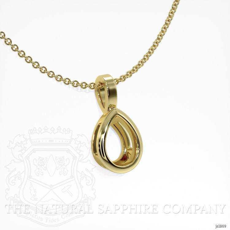 10K Yellow Gold Bezel Pendant Setting