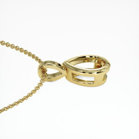 10K Yellow Gold Bezel Pendant Setting Image