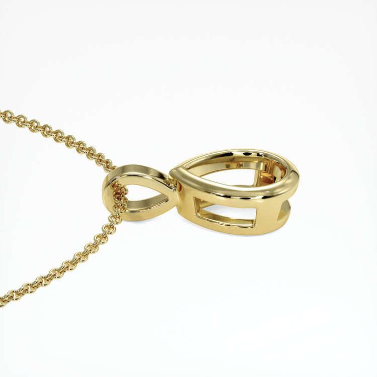 10K Yellow Gold Bezel Pendant Setting