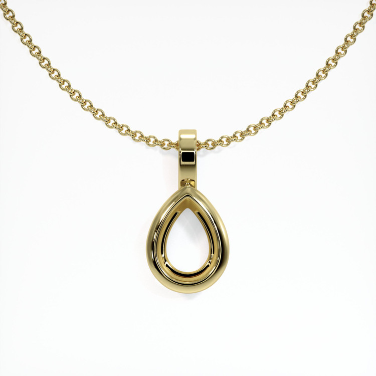 14K Yellow Gold Bezel Pendant Setting