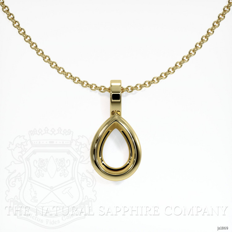 18K Yellow Gold Bezel Pendant Setting