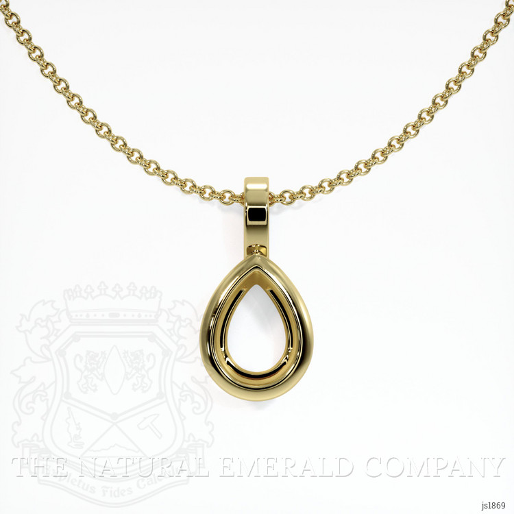 18K Yellow Gold Bezel Pendant Setting