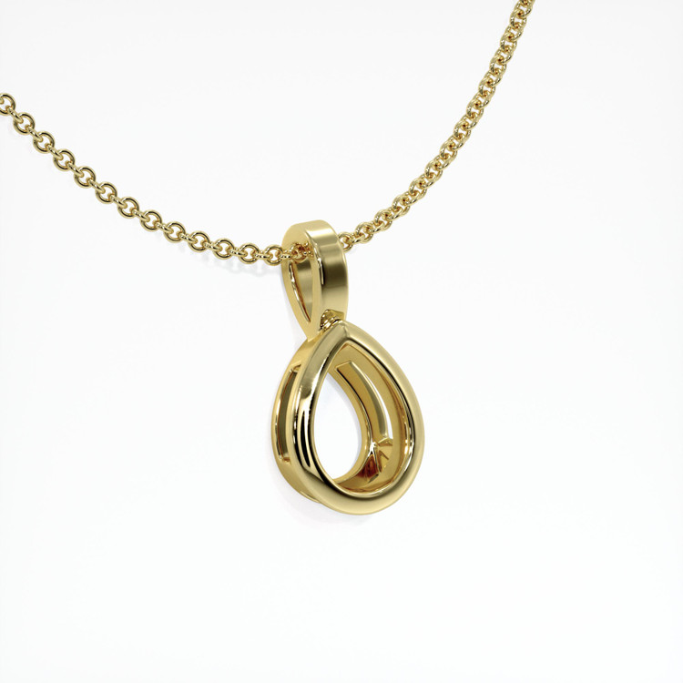 18K Yellow Gold Bezel Pendant Setting