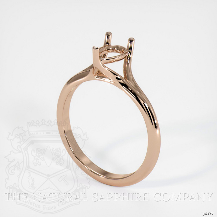 18K Rose Gold Solitaire Ring Setting
