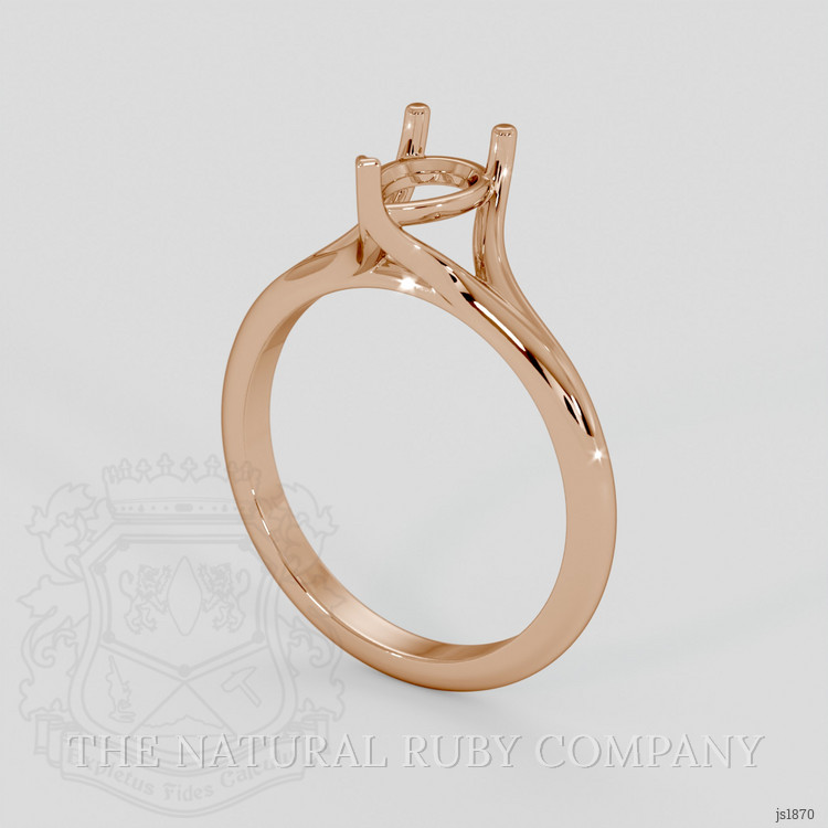 18K Rose Gold Solitaire Ring Setting