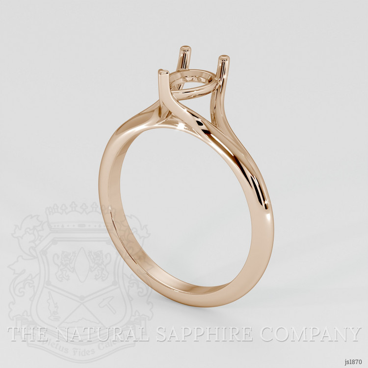 18K Rose Gold Solitaire Ring Setting