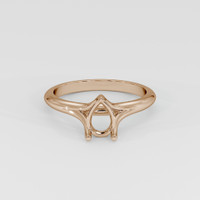 18K Rose Gold Solitaire Ring Setting Image